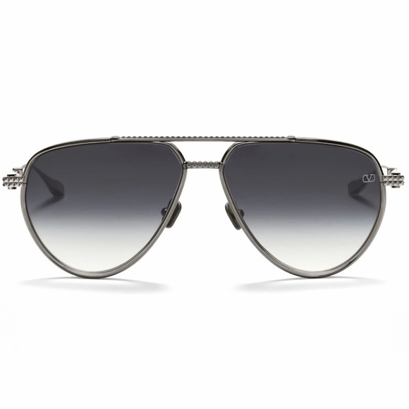 Valentino Accessories - New! Valentino V STUD II VLS 133E, Gradient Aviator Sunglasses, Authentic